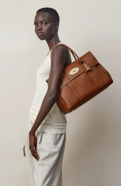 Mulberry Bayswater Small Grained Leather Shoulder Bag In Brown