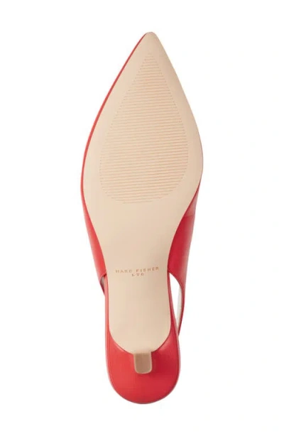 Marc Fisher Ltd Posey Slingback Kitten-heel Pumps In Red
