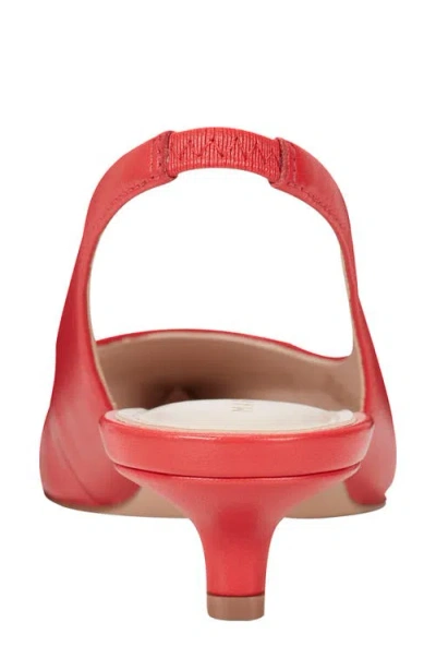 Marc Fisher Ltd Posey Slingback Kitten-heel Pumps In Red