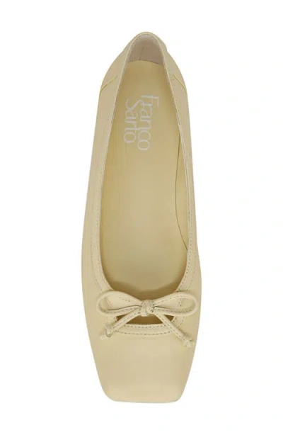 Franco Sarto Abigail Womens Leather Ballet Flats In Yellow