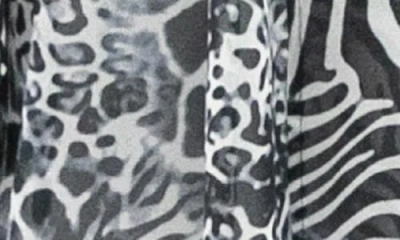 Nina Leonard Semi Sheer Open Front Topper In Gray