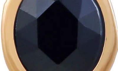 T Tahari Women's Oval Crystal Stud Earring In Black