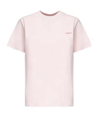 Coperni Embroidered Cotton T-shirt In Pink