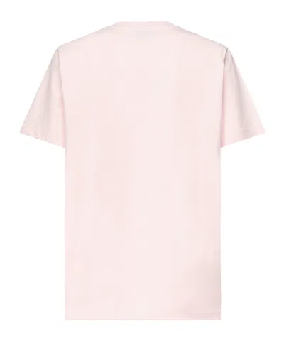 Coperni Embroidered Cotton T-shirt In Pink