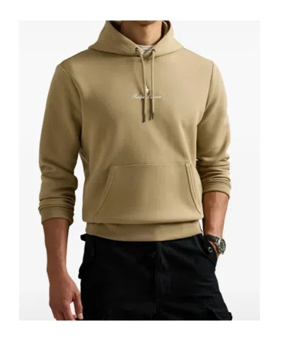 Polo Ralph Lauren Logo-embroidered Hoodie In Nude