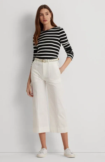 Ralph Lauren Long-sleeve Stretch T-shirt In Black