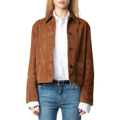 Zadig & Voltaire Zadig&voltaire Leather Outerwears In Brown