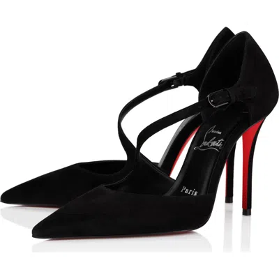 Christian Louboutin Miss Ziggyta 100 Suede Pumps In Black