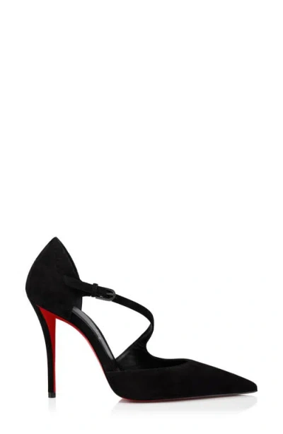 Christian Louboutin Miss Ziggyta 100 Suede Pumps In Black