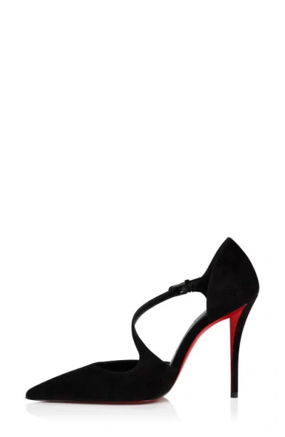 Christian Louboutin Miss Ziggyta 100 Suede Pumps In Black