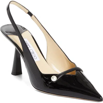 Jimmy Choo Graphic Stiletto Heel Pointed Toe In Black