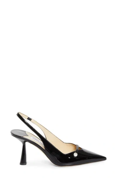 Jimmy Choo Graphic Stiletto Heel Pointed Toe In Black