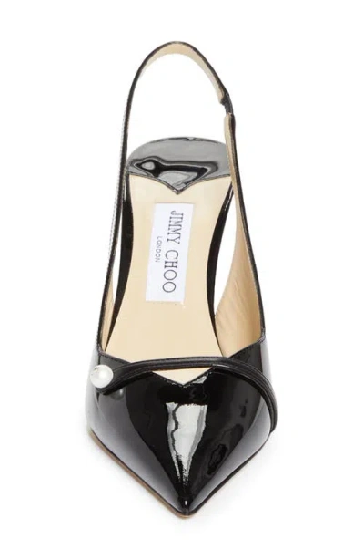 Jimmy Choo Graphic Stiletto Heel Pointed Toe In Black