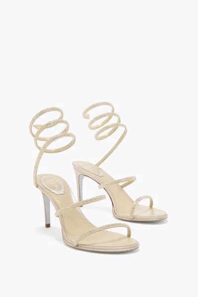 René Caovilla Rene Caovilla Womens Blush Cleo 80 Crystal-embellished Leather Heeled Sandals