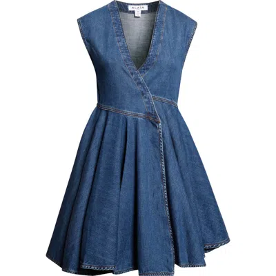 Alaïa Wrap Dress In Blue