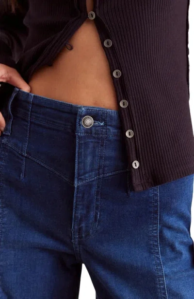 Free People Libre Wide Leg Jeans In Lock And Key In Blue