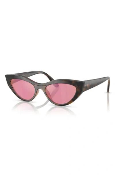 Vogue 52mm Polarized Cat Eye Sunglasses In Pink