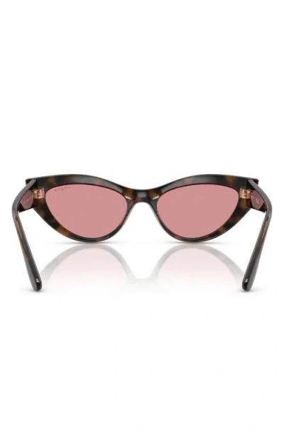 Vogue 52mm Polarized Cat Eye Sunglasses In Pink