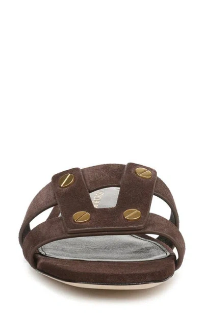 Veronica Beard Via Suede Slides In Brown