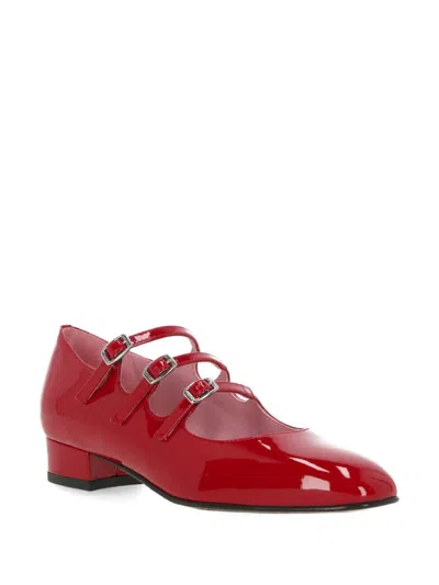 Carel Paris Ariana Patent Leather Mary Janes Ballet Flats In Red