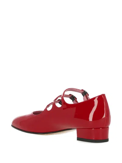 Carel Paris Ariana Patent Leather Mary Janes Ballet Flats In Red