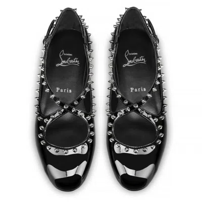 Christian Louboutin Woman Ballet Flats Black Size 8 Leather In Black