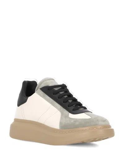 Alexander Mcqueen Calf Leather Sneakers In White