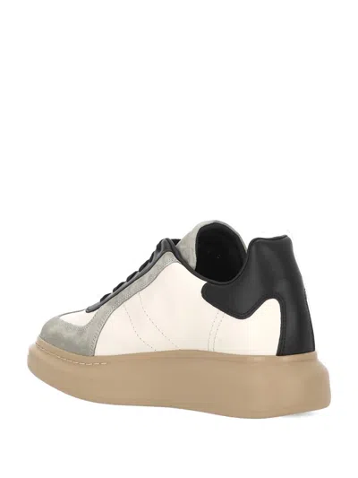 Alexander Mcqueen Calf Leather Sneakers In White