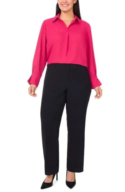 Halogenr Halogen(r) Split Cuff Button-up Top In Red