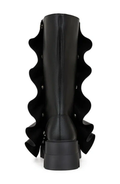 Azalea Wang Sybel Platform Lug Sole Boot In Black