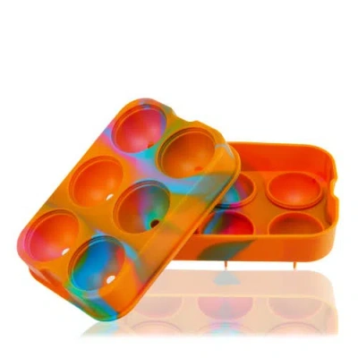 Host Silicone 2" Ice Sphere Mold In Orange