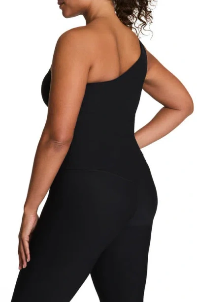 Spanx Bare Essentials One Shoulder Top In Black