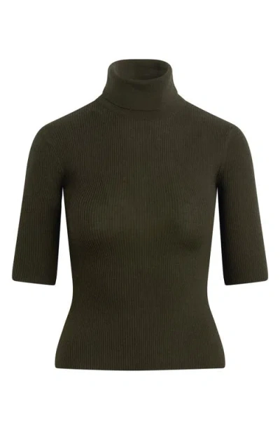 Favorite Daughter The Amelia Merino Wool Turtleneck Top In Green