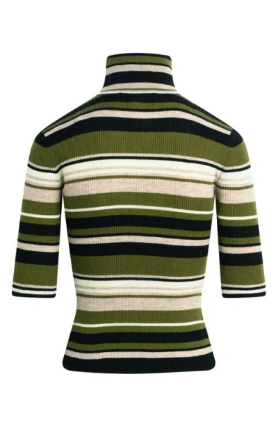 Favorite Daughter The Amelia Merino Wool Turtleneck Top In Green