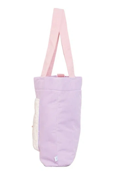 Mimish Kids' Colorblock Corduroy & Faux Shearling Tote