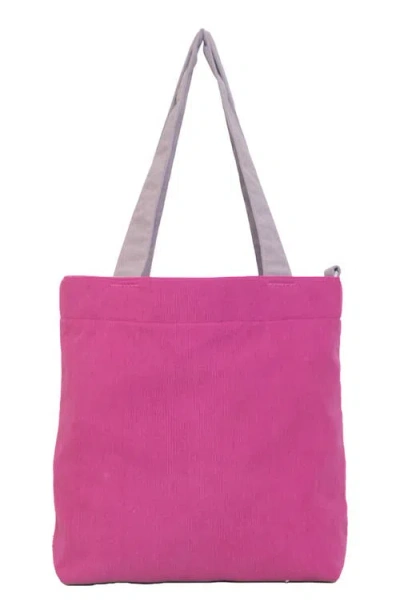 Mimish Kids' Colorblock Corduroy & Faux Shearling Tote