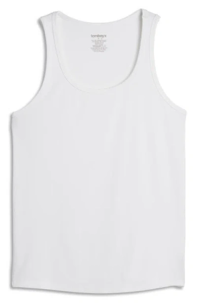 Tomboyx Bamboo Rib Power Tank In White