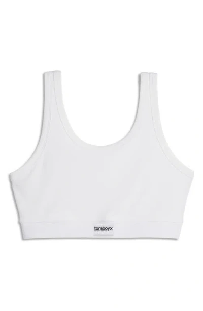 Tomboyx Essentials Rib Sports Bra In White