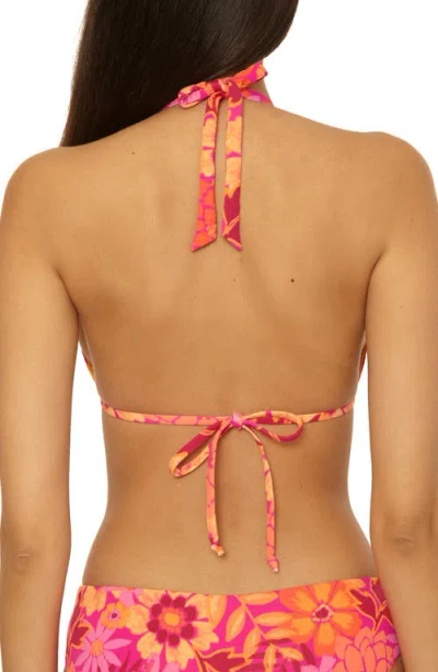 Bca By Rebecca Virtue Copacabana Reversible Triangle Bikini Top In Multi