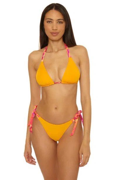 Bca By Rebecca Virtue Copacabana Reversible Triangle Bikini Top In Multi