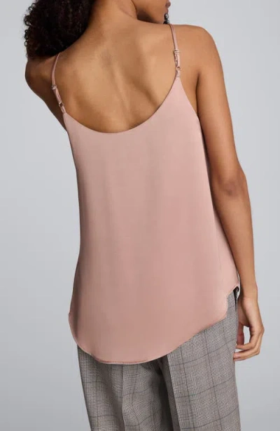 Kenneth Cole Scoop Neck Satin Camisole In Pink
