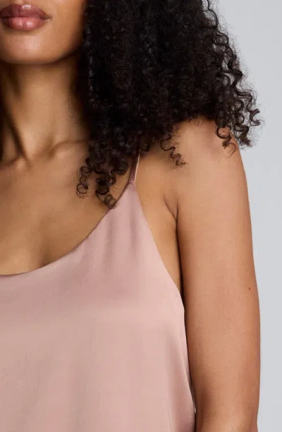 Kenneth Cole Scoop Neck Satin Camisole In Pink