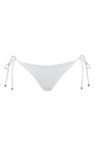 Maaji White Whisper Shinning Reversible Bikini Bottoms In White