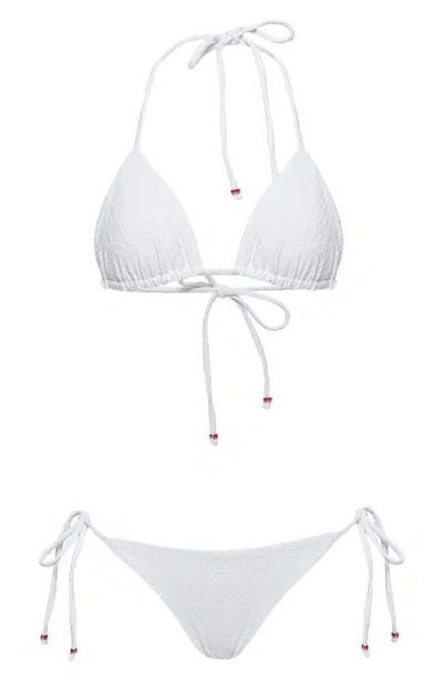 Maaji White Whisper Shinning Reversible Bikini Bottoms In White