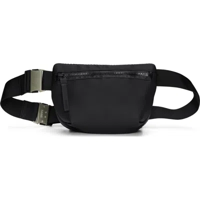 Rains Micro Valera Waterproof Belt Bag In Black