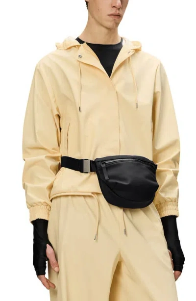 Rains Micro Valera Waterproof Belt Bag In Black