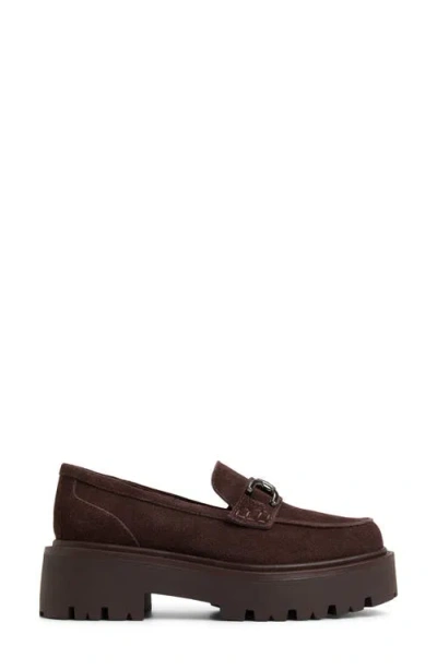 Aldo Oneameth Chunky Loafers With Buckle Detail In Brown