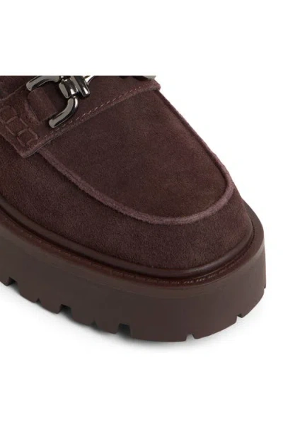 Aldo Oneameth Chunky Loafers With Buckle Detail In Brown