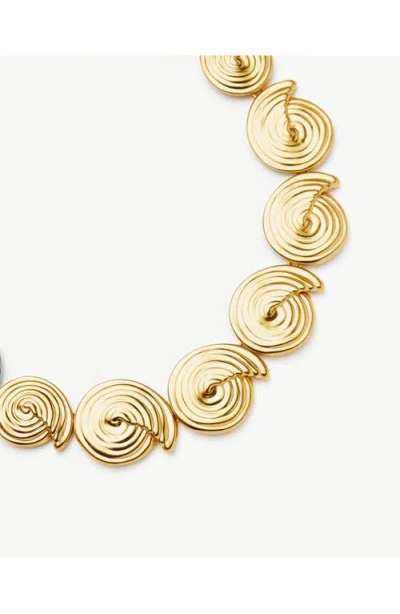 Missoma Womens Spiral Statement 18ct Yellow Gold-plated Brass Necklace In Gold