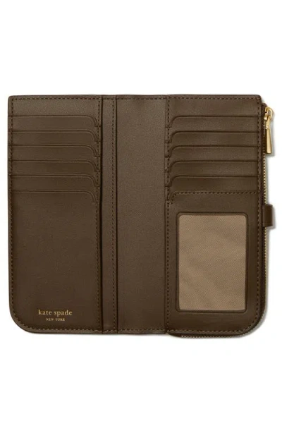 Kate Spade Deco Zip Slim Wallet In Brown